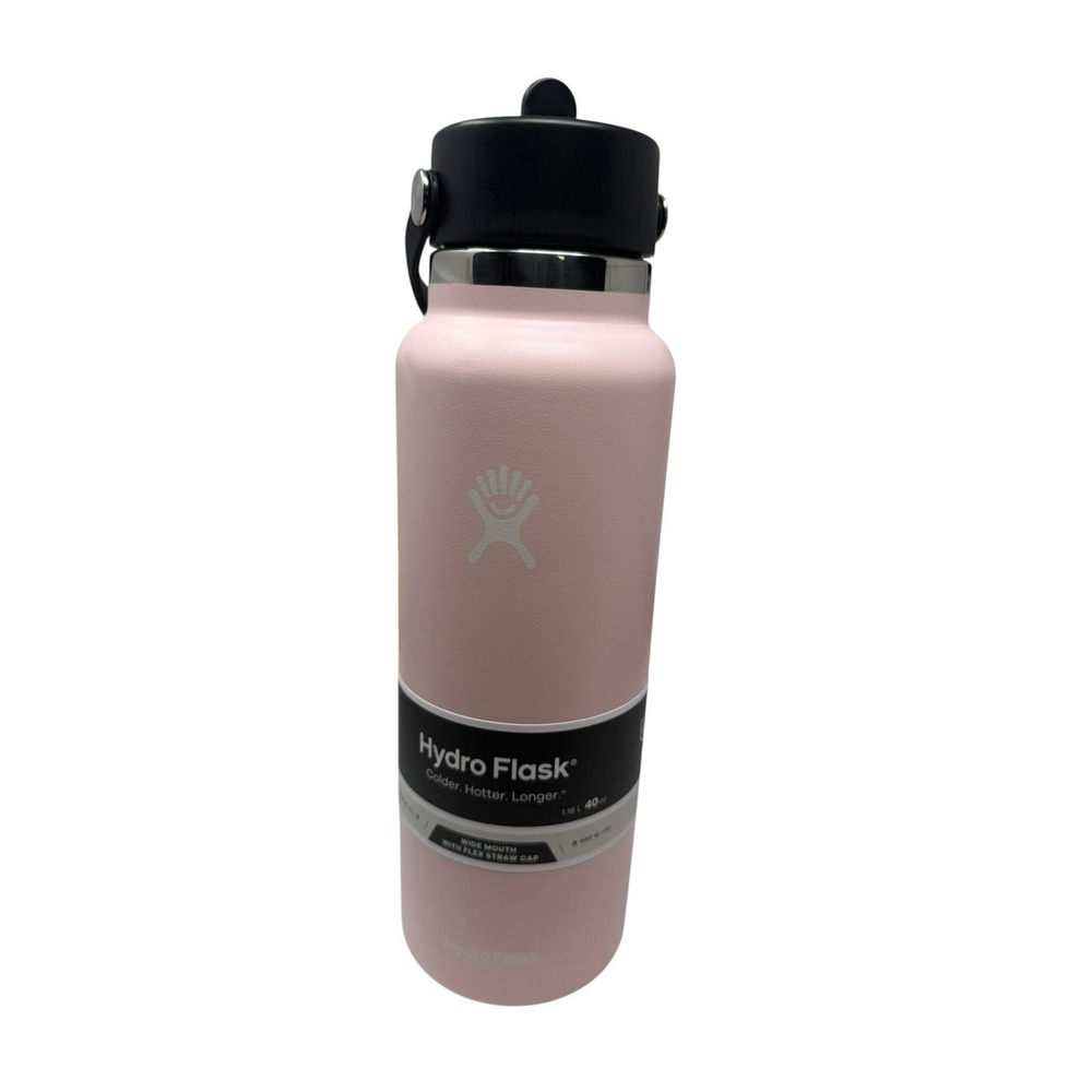 Hydro Flask 40 oz Wide Mouth Flex Straw Cap Bottle Trillium New IMPERFECT